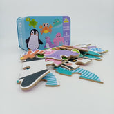 Wooden 6 in one puzzle Sea Animals - EKT2499